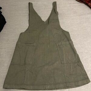 Aerie Olive Green V-Neck Mini Dress